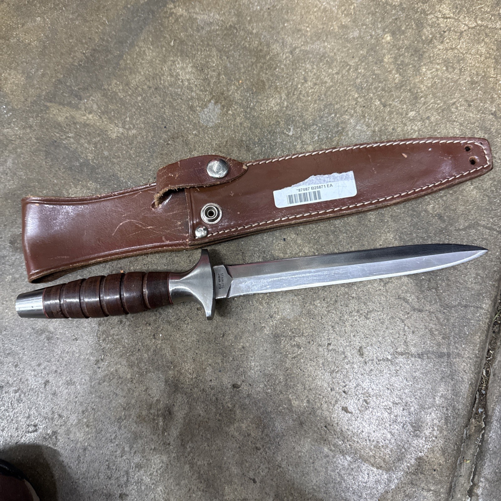 Vintage VALOR Miami USA No. 373 Fixed Blade Knife Boot Dagger Made In Japan 7”