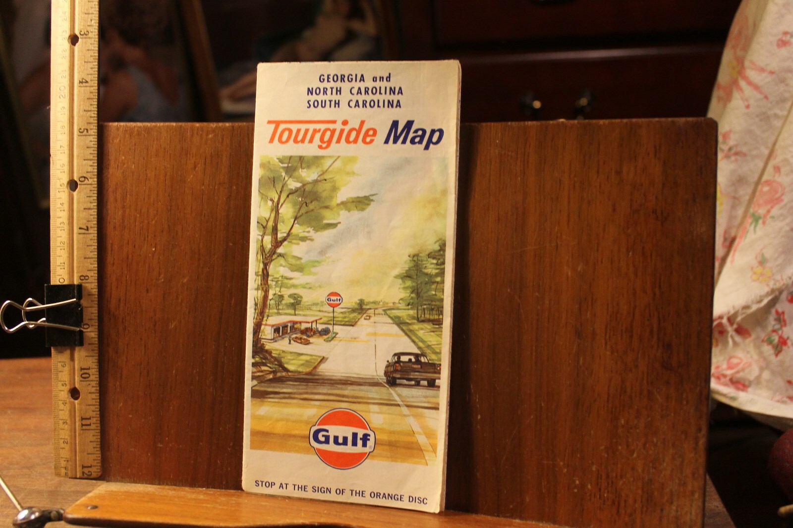 Vintage 1965 GULF Georgia North South Carolina Tourguide Map Vintage 1965 GULF Georgia North South Carolina Tourguide Map