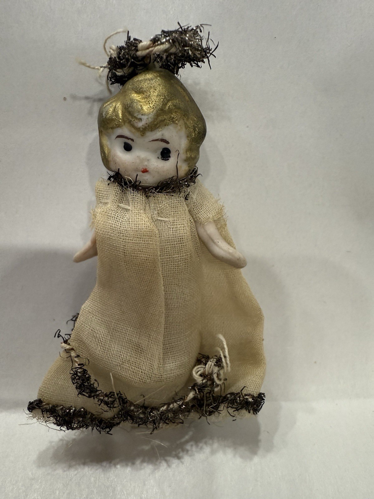 Penny Doll Angel Bisque Moveable Arms 2.5 In Vintage 1940’s Baby Porcelain Penny Doll Angel Bisque Moveable Arms 2.5 In Vintage 1940’s Baby Porcelain