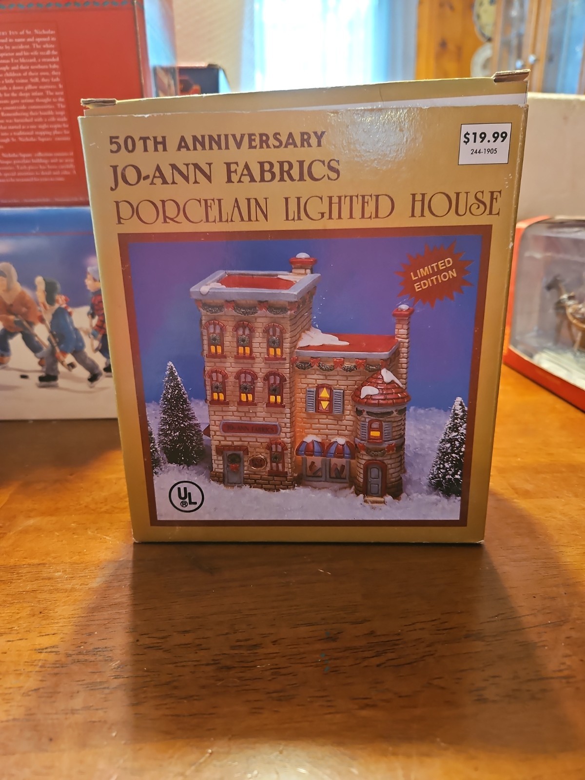 Vintage 50th Anniversary JoANN Fabric Lighted Christmas House /1993/Limited...
