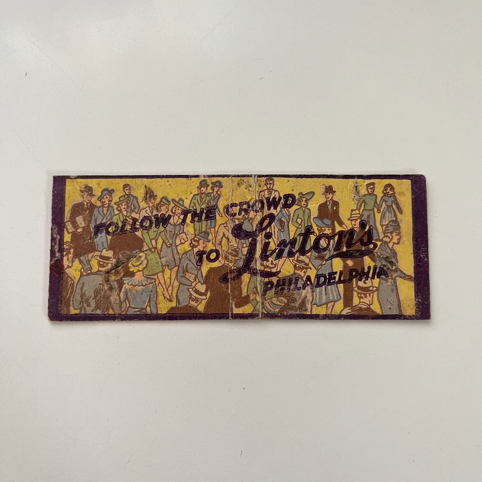 Follow The Crowd To Linton's Philadelphia Vintage Matchbook Cover TMB86-2