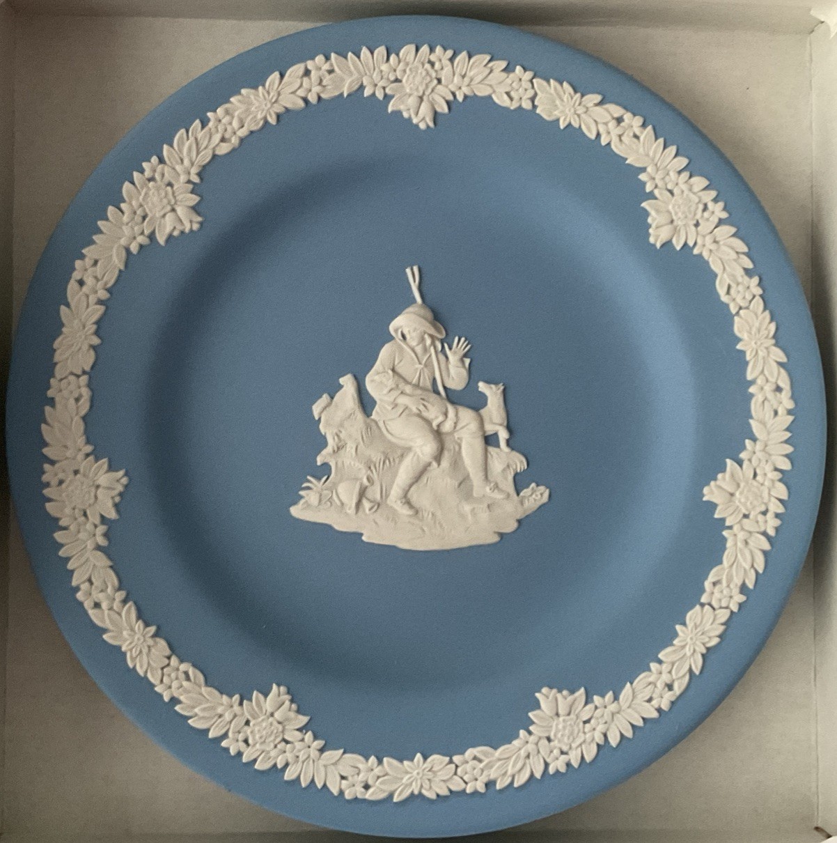 1981 Wedgwood Collectors Society Third Archives Jasperware Shepherd Plate - MIB