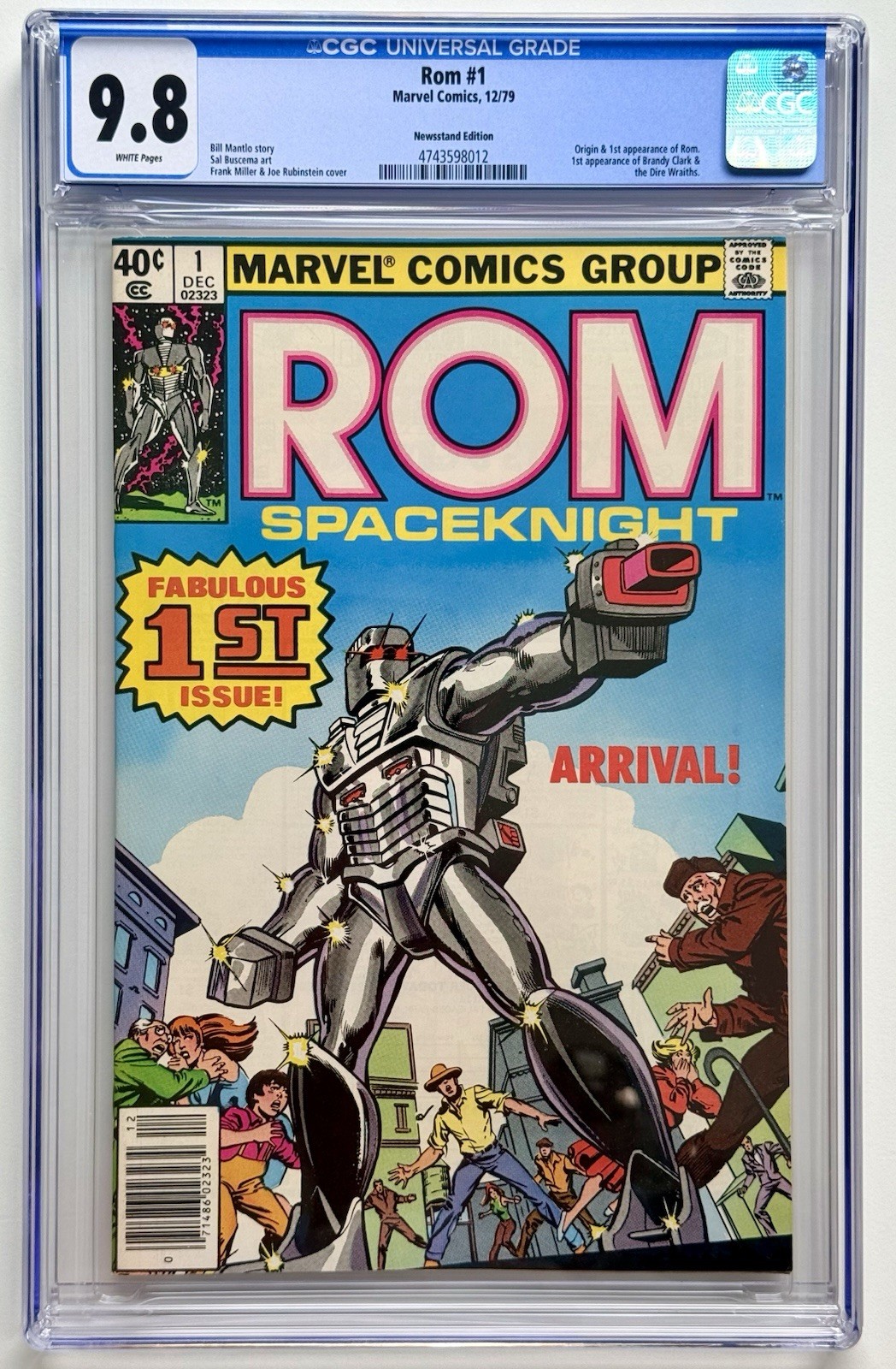 ROM 1 ◉ CGC 9.8 NEWSSTAND * 1979 Frank Miller * 1ST APPEARANCE * FRESH CASE  👀