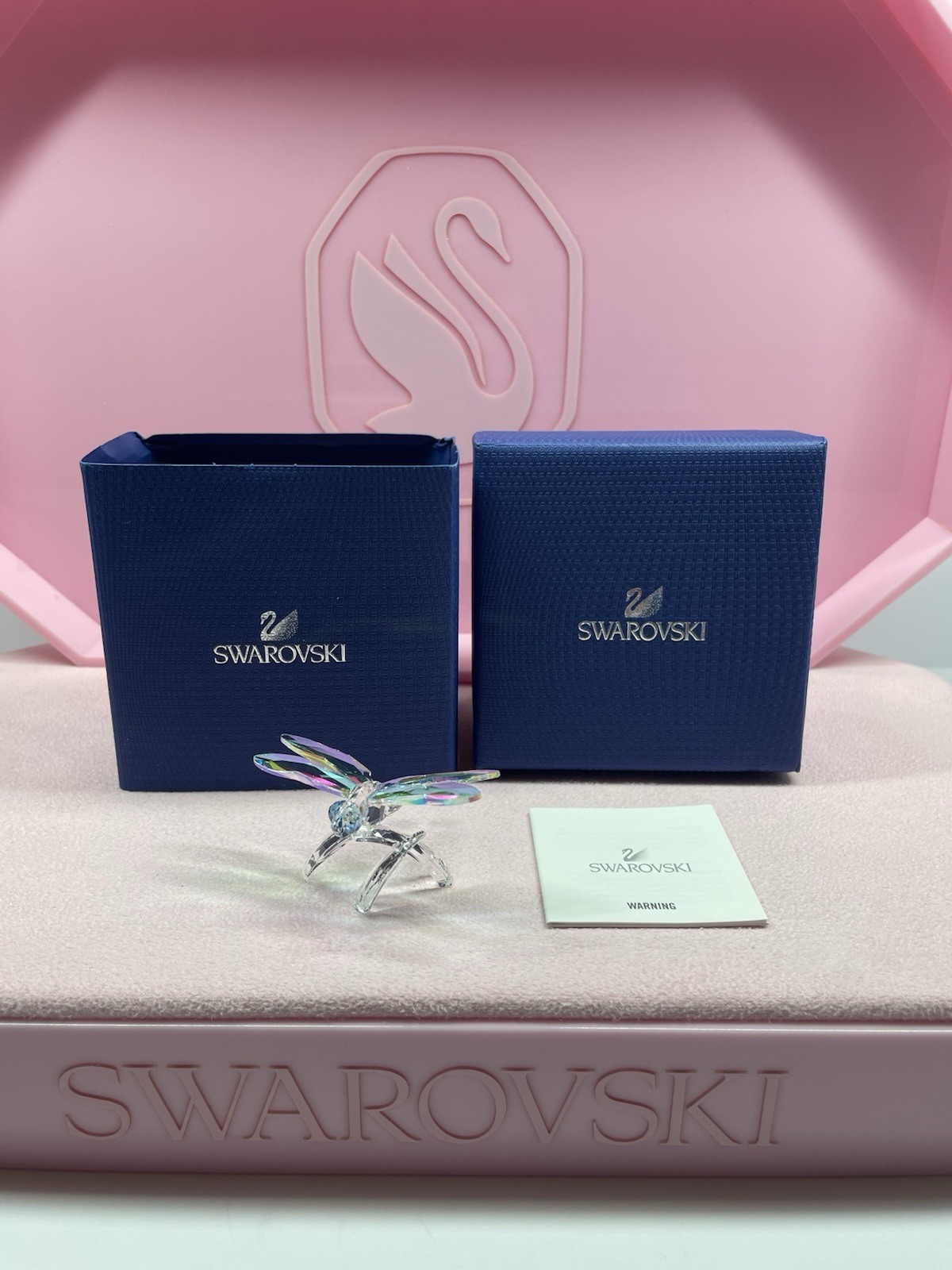 MIB Swarovski Crystal Dragonfly Figurine AB Aurora Borealis Dragonfly 5005062