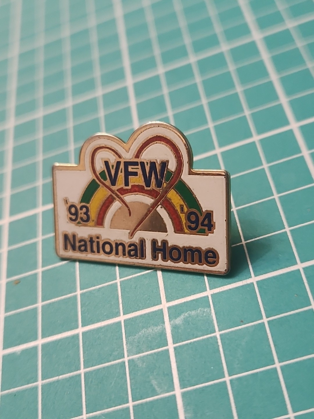 Vtg VFW 1994 National Home Gold Tone Lapel Pin