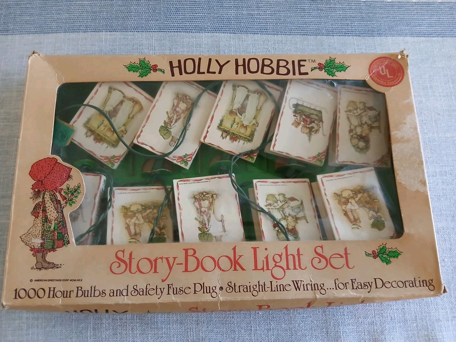 Vintage Holly Hobbie Story-Book American Greetings String Light Set,Rare Vintage Holly Hobbie Story-Book American Greetings String Light Set,Rare