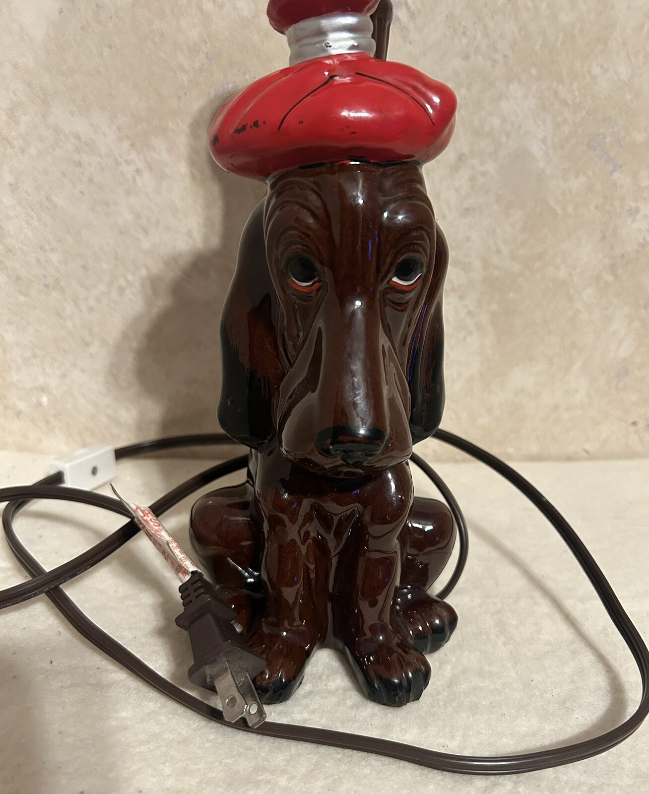 Vintage Gift Gallery ~ Japan  Hangover Dog Tavern 10 inch Working Lamp