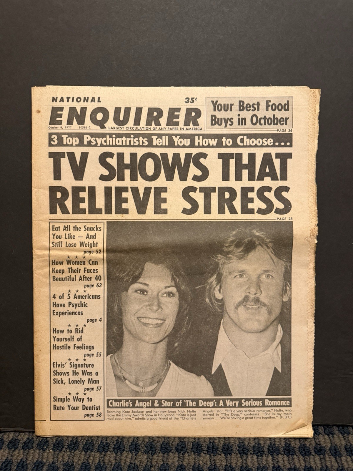 1977 Oct 4th National Enquirer Newspaper, Kate Jackson, Nick Nolte (VRN10J) 1977 Oct 4th National Enquirer Newspaper, Kate Jackson, Nick Nolte (VRN10J)