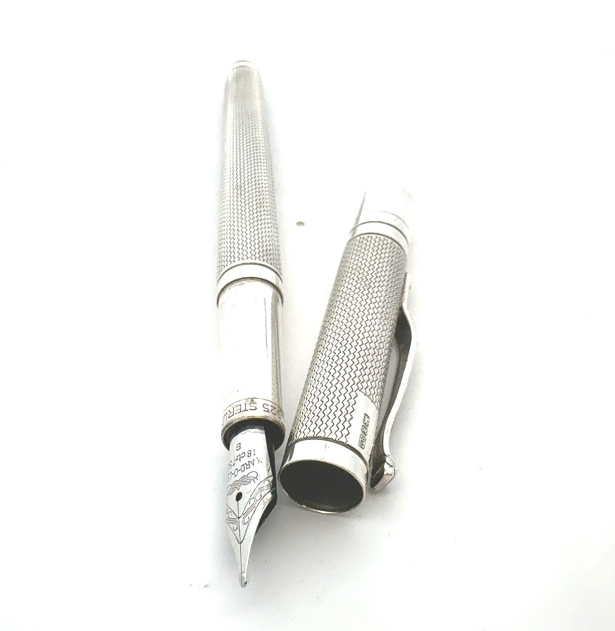 Yard-O-Led Viceroy Grand Barley 925 Sterling Silver 18k B Nib Fountain Pen