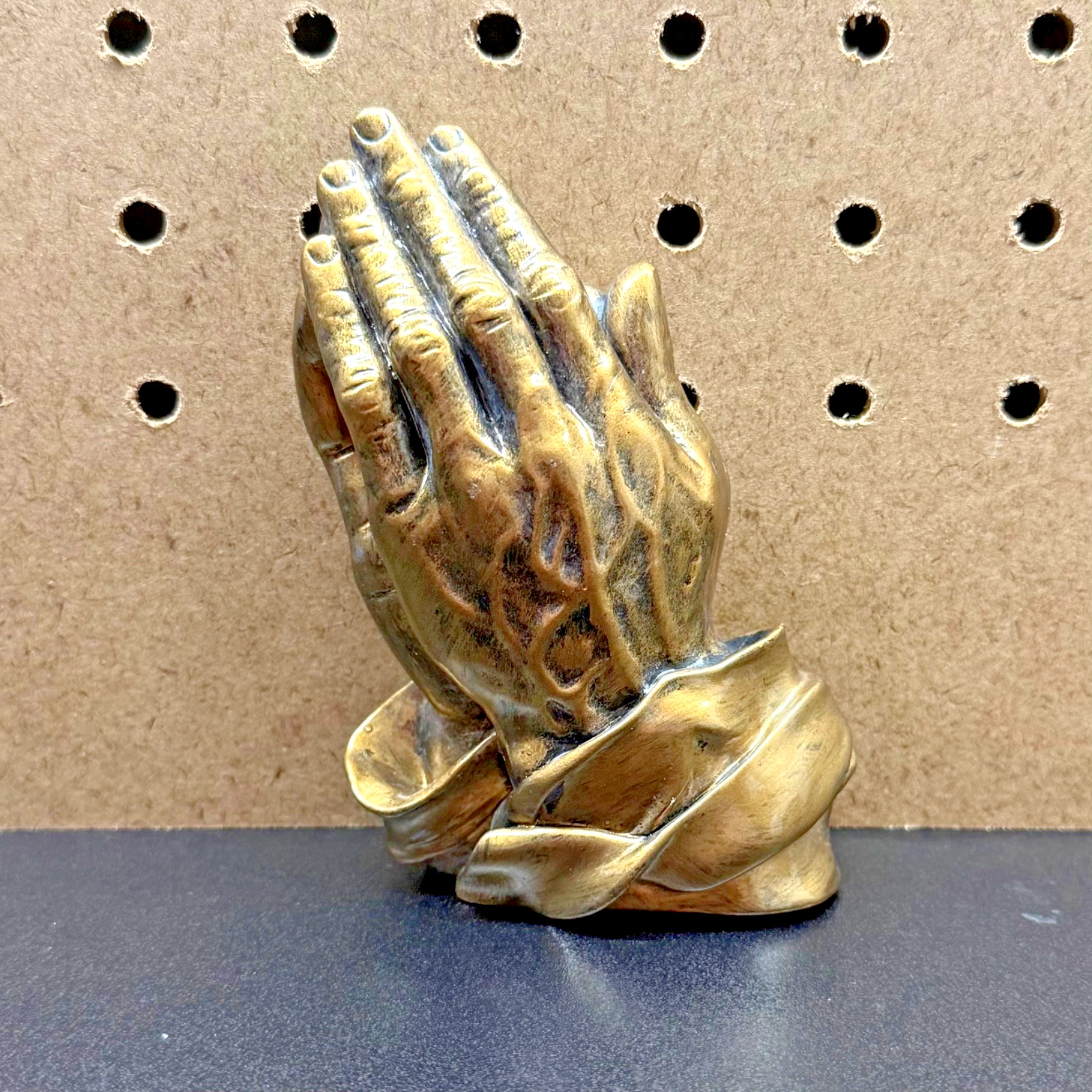 Vintage 1999 Life Symbols Hand-Painted Jesus Praying Hands Free Standing Statue
