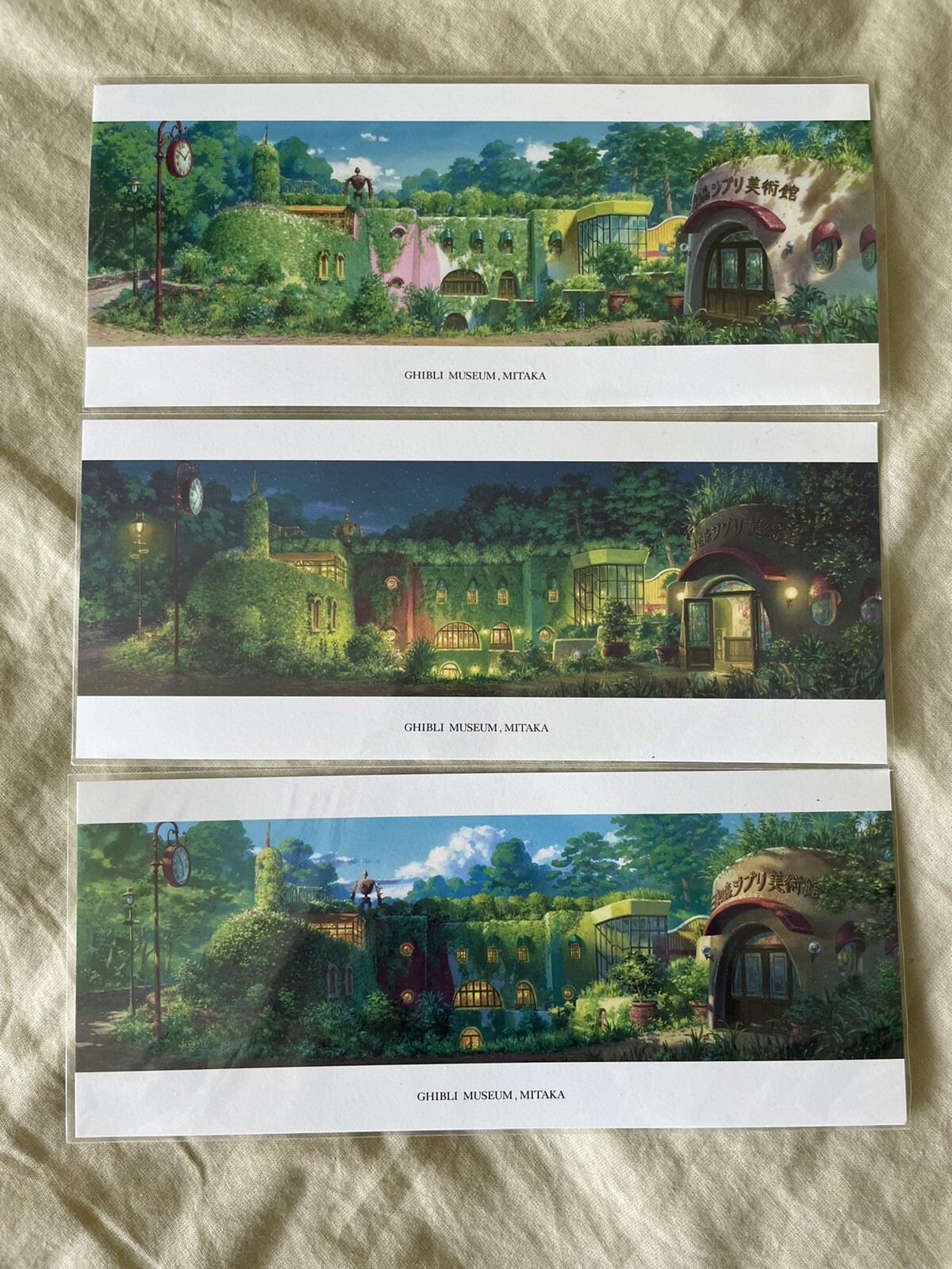 3 Studio Ghibli Museum Mitaka Tokyo Japan Post Cards Unused