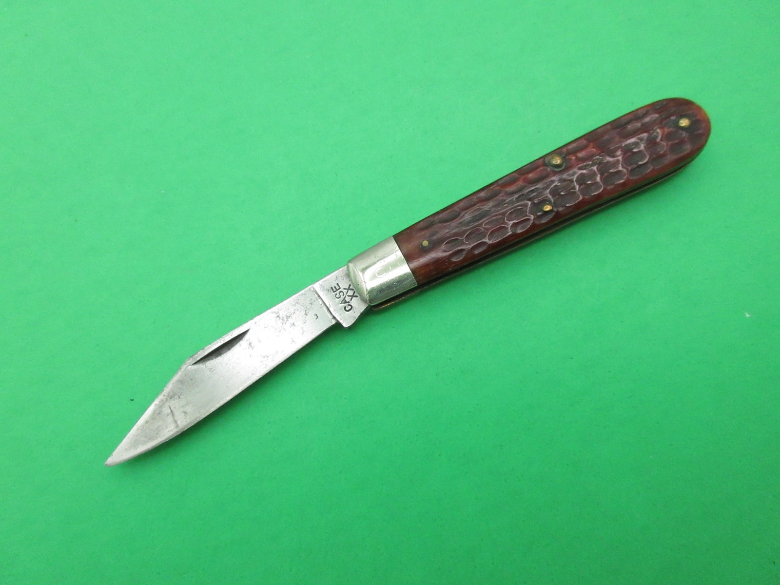 Vintage 1940-64 Case XX 61024 1/2 Red Bone Folding Pocket Knife USA