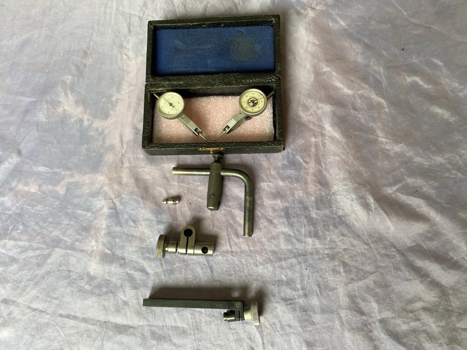 VIN COMPAC PARVUS-P34 .0001 & LUFKIN V-60-.0005 DIAL TEST INDICATORS & ACCESSORY
