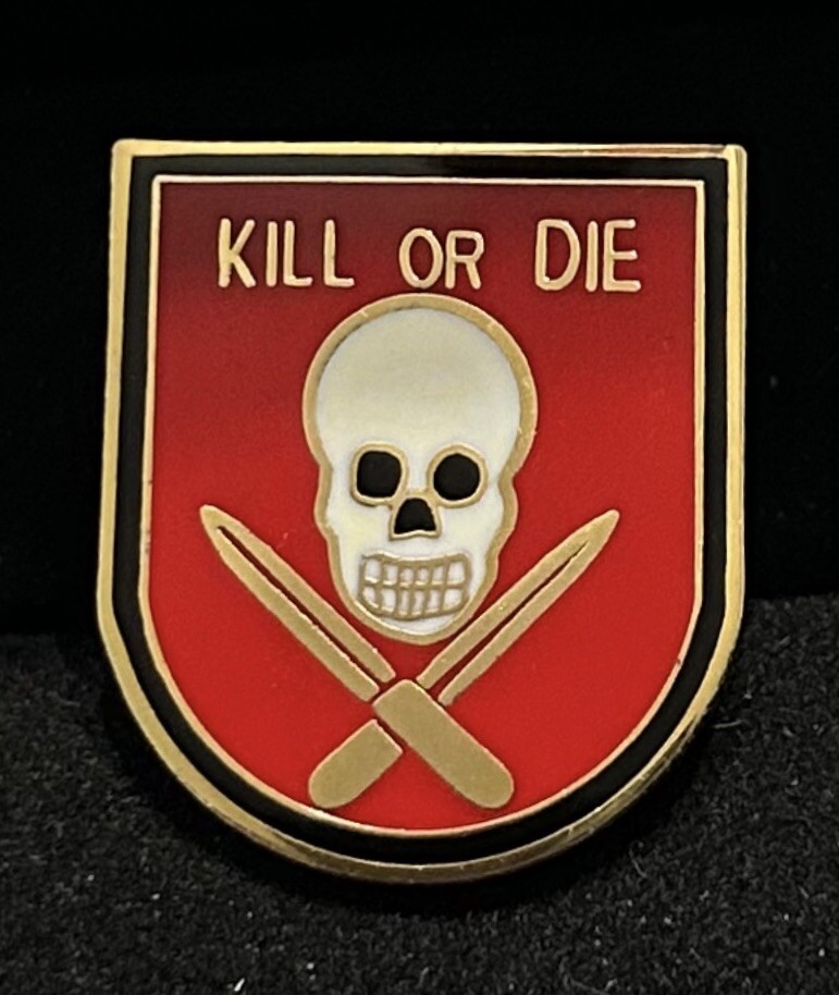 NEW KILL OR DIE VIETNAM SKULL 1” PIN