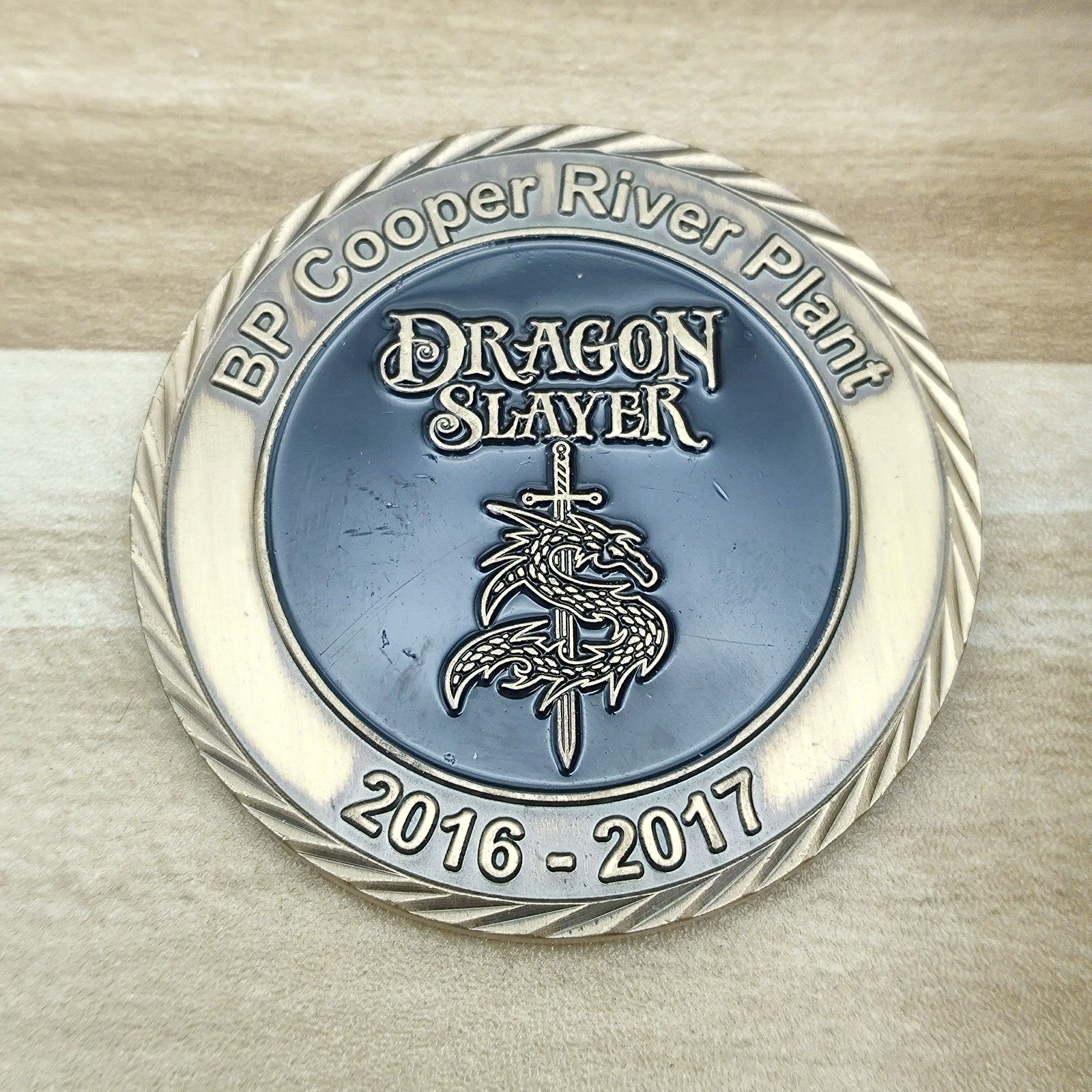 BP Cooper River Plant Dragon Slayer Challenge Coin