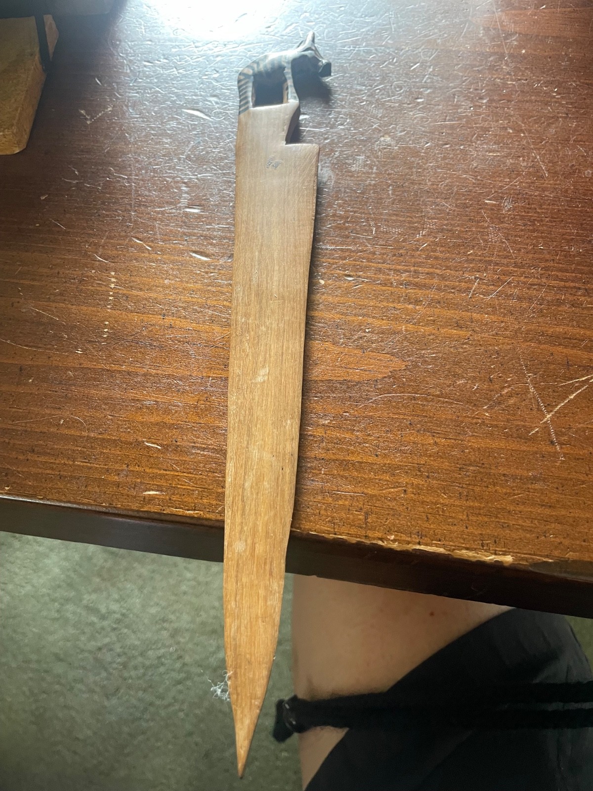super keen Wooden Zebra Letter Opener 10.5” Brown Wood Desk Decor super keen Wooden Zebra Letter Opener 10.5” Brown Wood Desk Decor