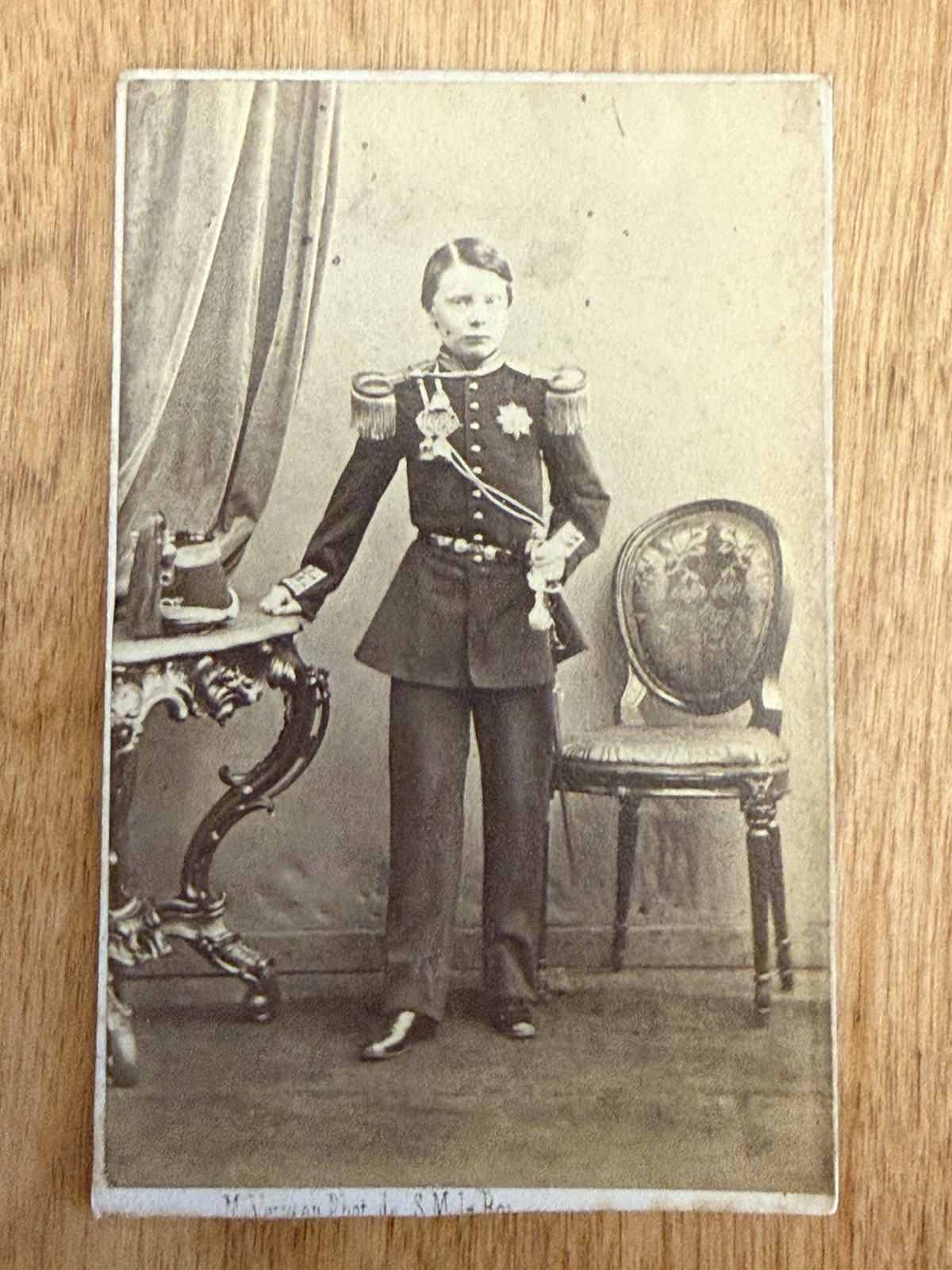 Rare CDV 1870s Photo of Prince Wilhelm II of Prussia – Future Kaiser Wilhelm II
