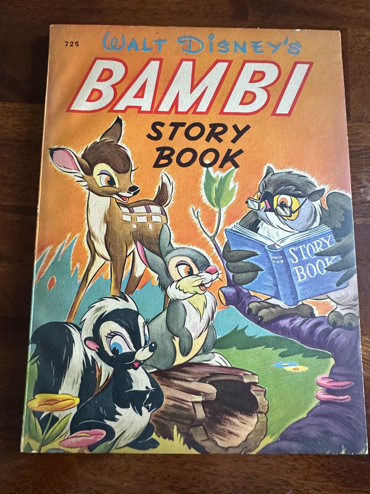 1942 Walt Disney BAMBI Story Book Vintage Children\'s Picture Book Illustrations