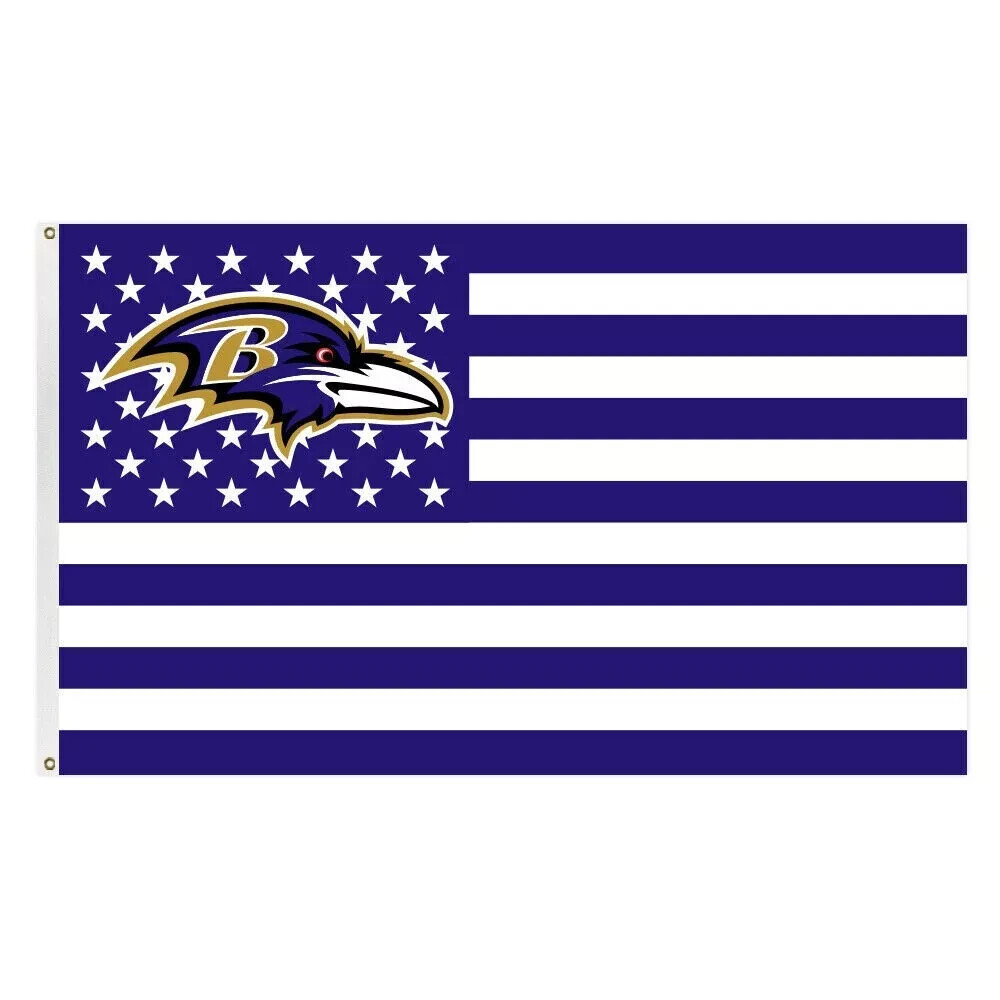 Baltimore Ravens American FLAG 3X5 Banner American Football NFL Double Sided