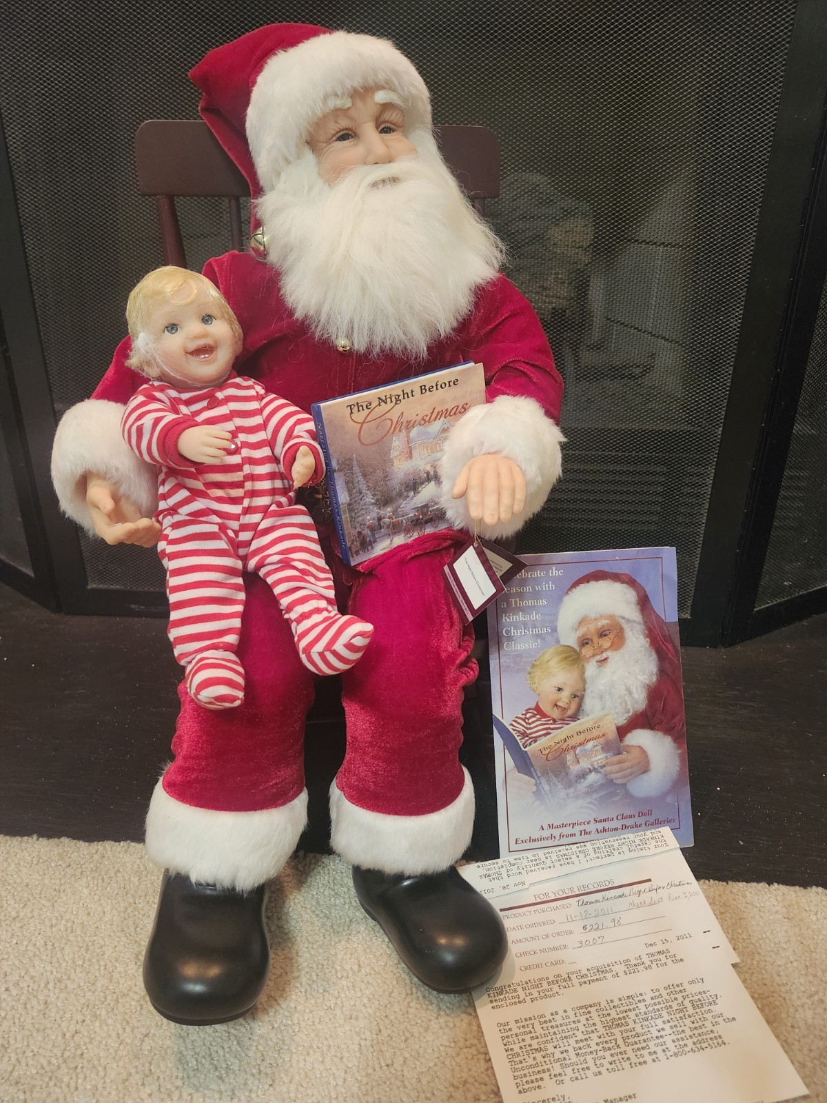 The Ashton-Drake Galleries Night Before Christmas Storybook Santa Doll NIB 863