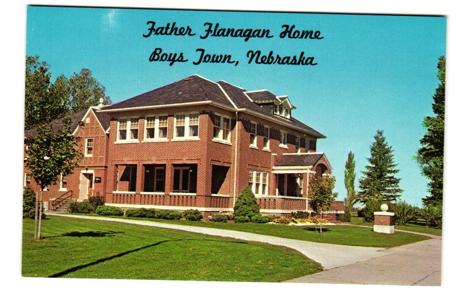 Father Flanagan home Boys Town NE vintage postcard Unposted