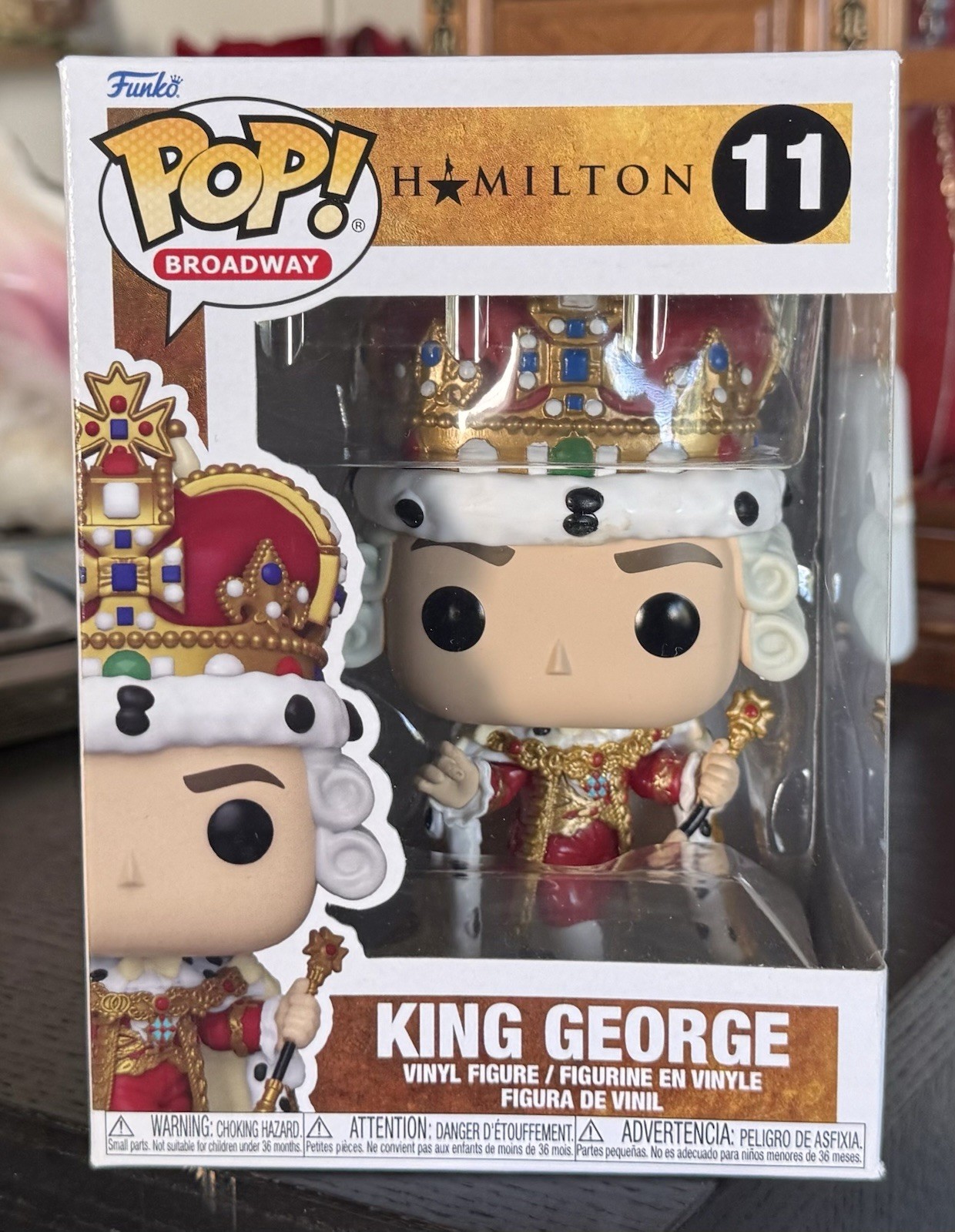 VAULTED Funko Pop Broadway: KING GEORGE #11 (Hamilton Musical) w/Protector
