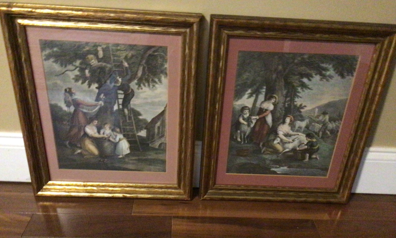 Antique Vintage F. Bartolozzi And W. Hamilton Framed  \