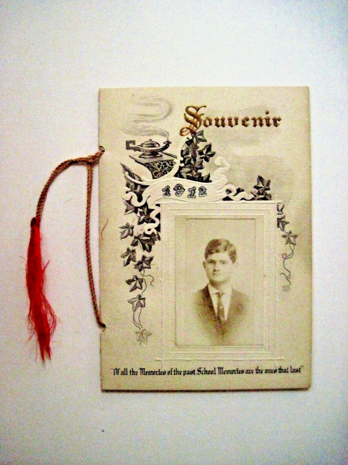 1912 Graduation Souvenir w/ B&W Photo of Teacher on The Cover.- Indiana  *