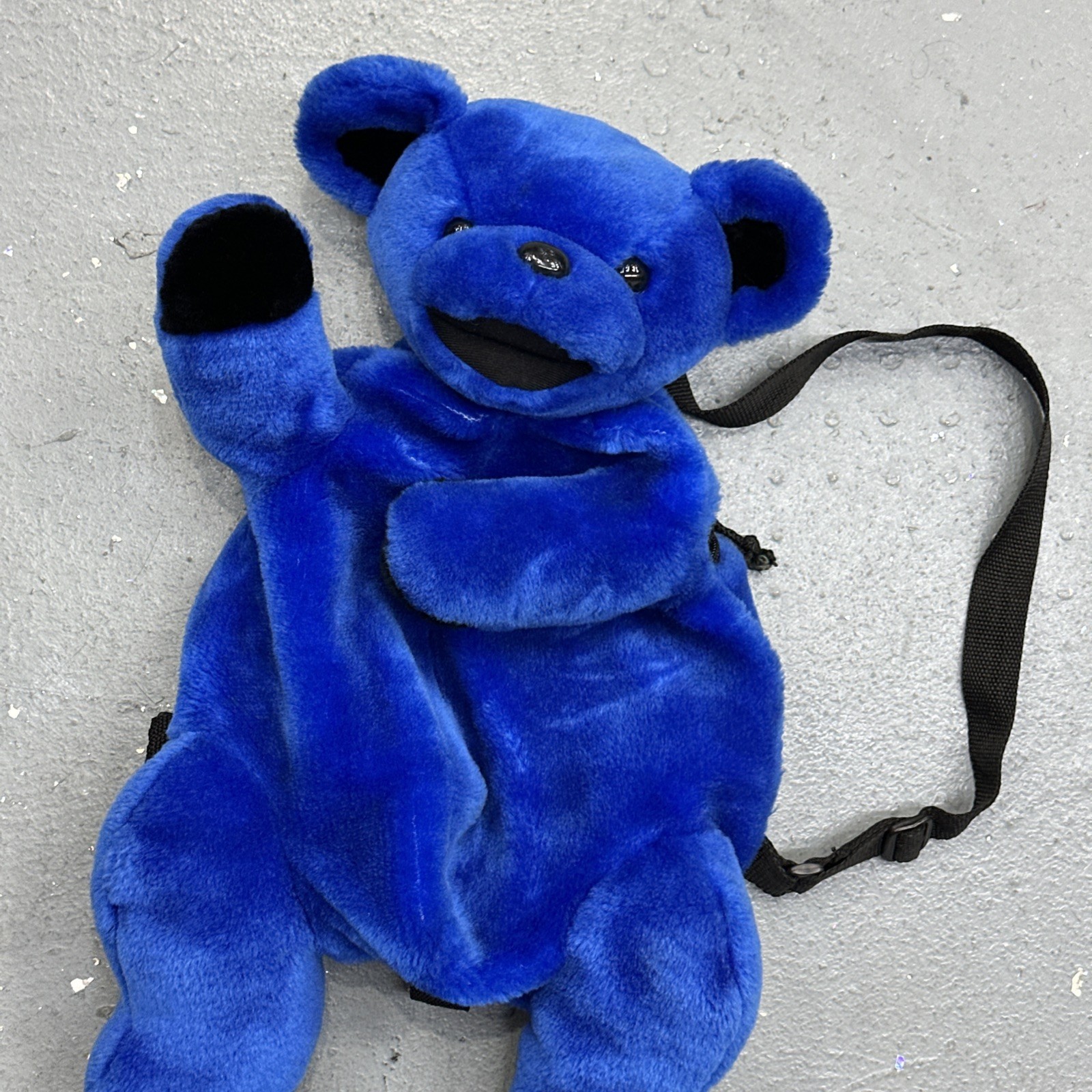 Vintage Grateful Dead Backpack Dancing Bear Steven Smith Straps Plush Blue