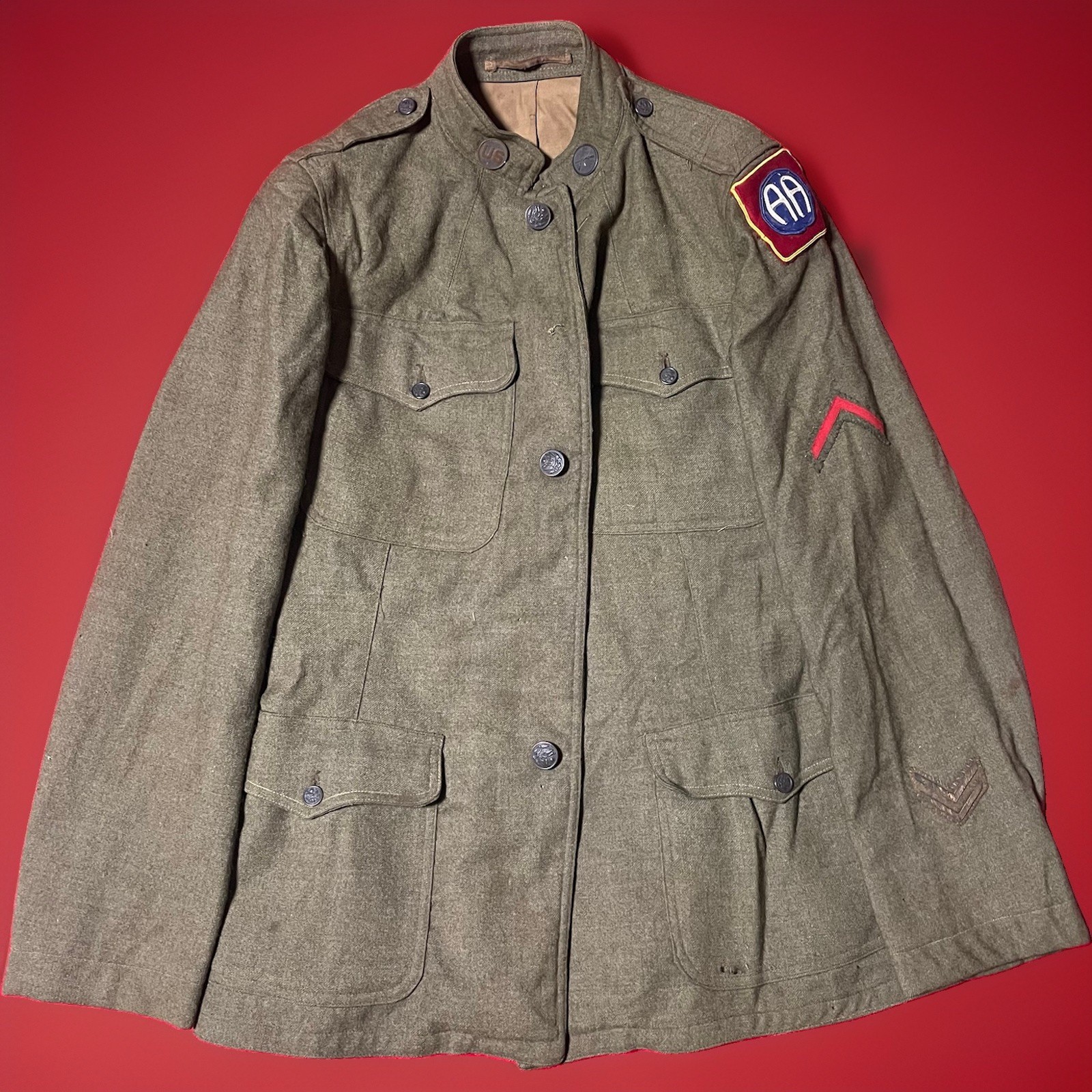 NAMED - WWI WW1 US 82nd Division Uniform - Meuse-Argonne Offensive France