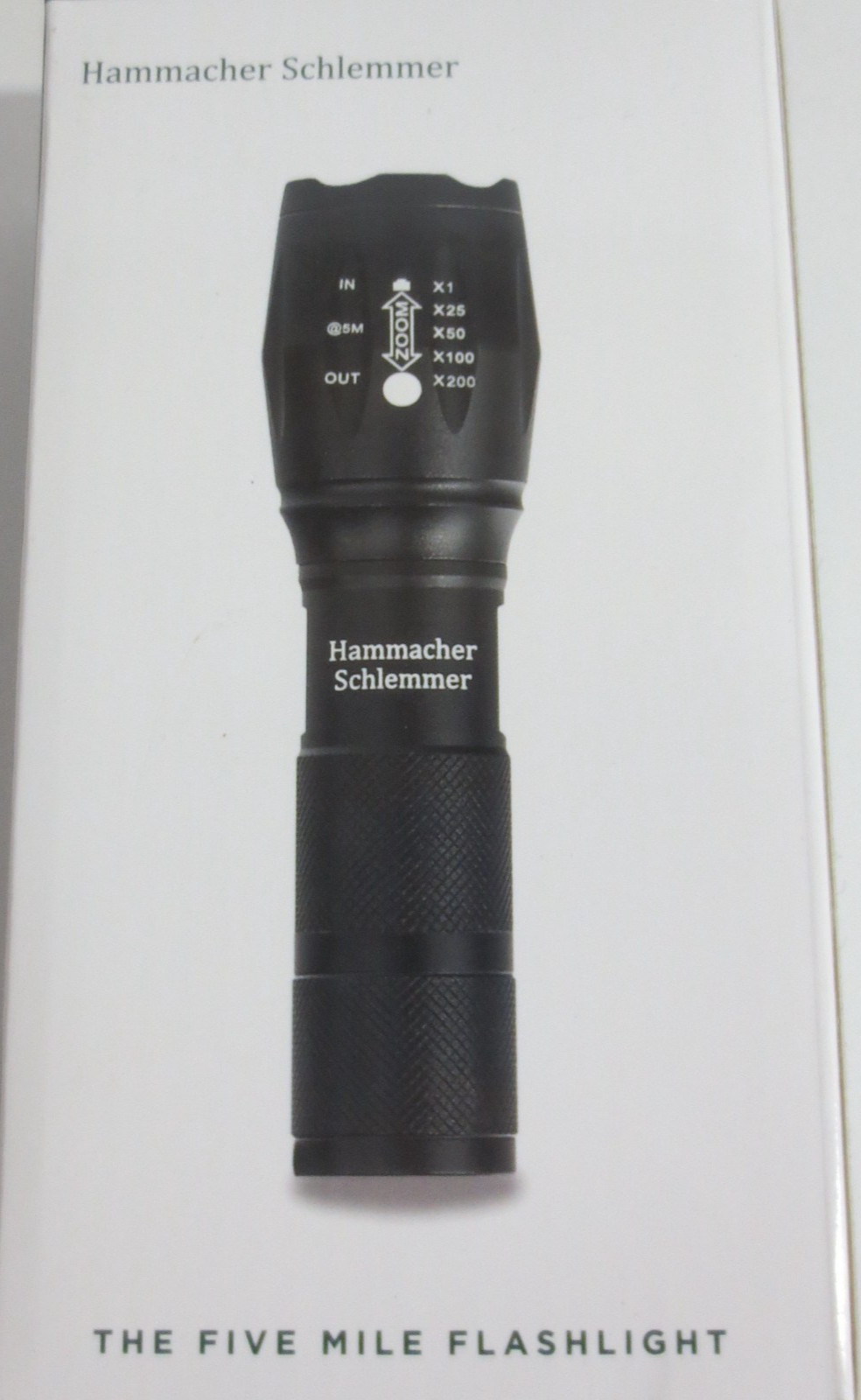 HAMMACHER SCHLEMMER THE FIVE MILE FLASHLIGHT MODEL 9355