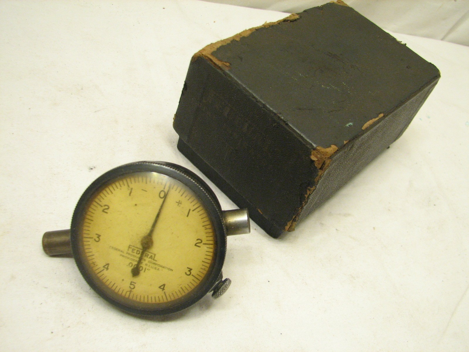 Federal C21 Dial Indicator Gauge .0001 w/Box Machinist Tool Gage