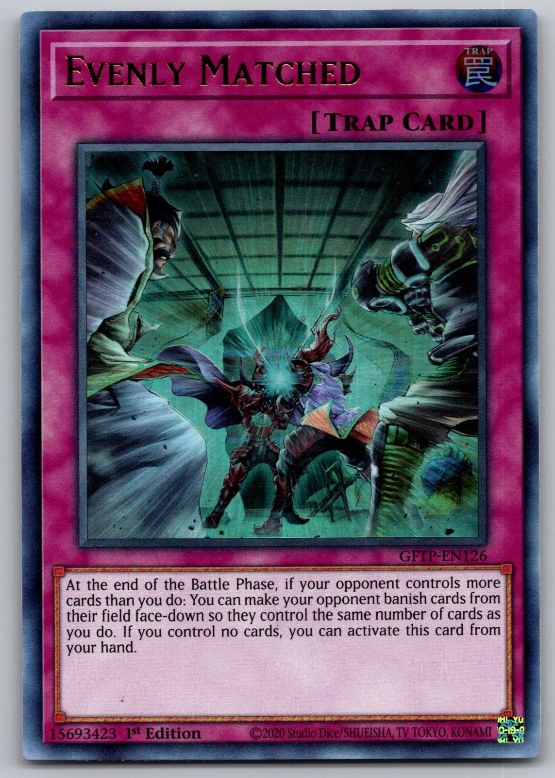 Evenly Matched GFTP-EN126 Ghosts From the Past Yu-Gi-Oh Card 1st Edition NM