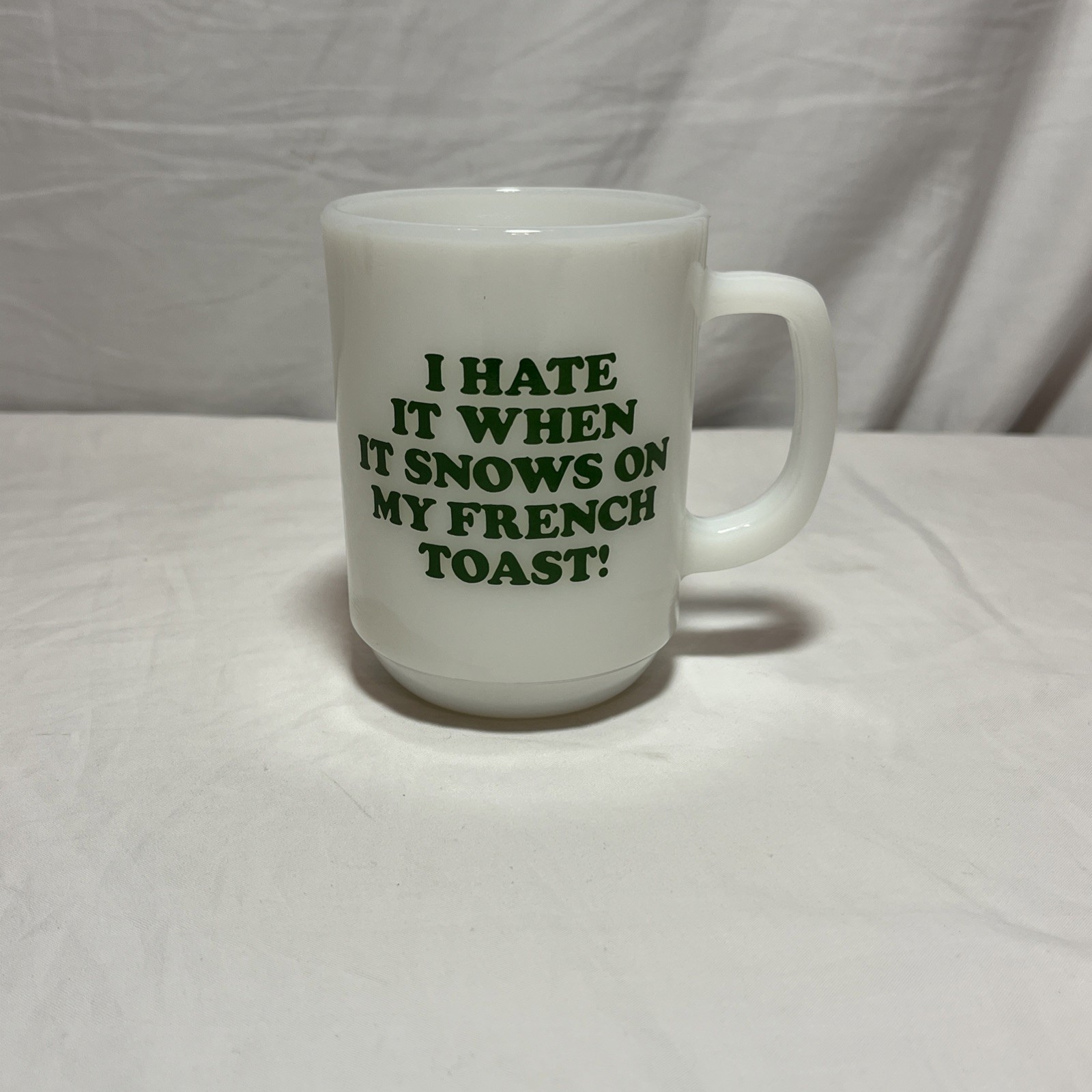 Vintage 1958 Snoopy Coffee Mug I Hate It When It Snows On My French Toast