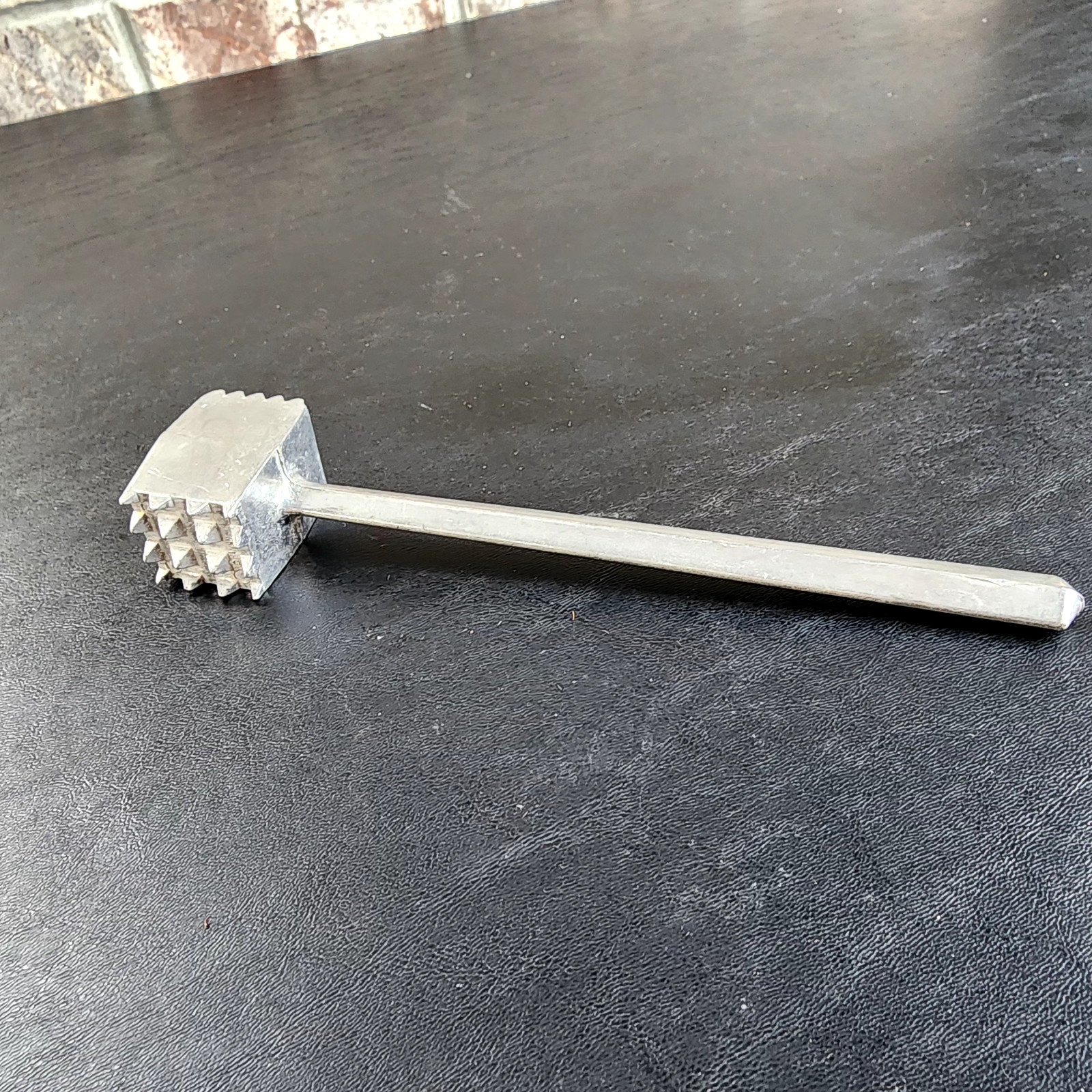 Vintage EKCO Meat Tenderizer Mallet Double Side Hammer Aluminum Taiwan 8”