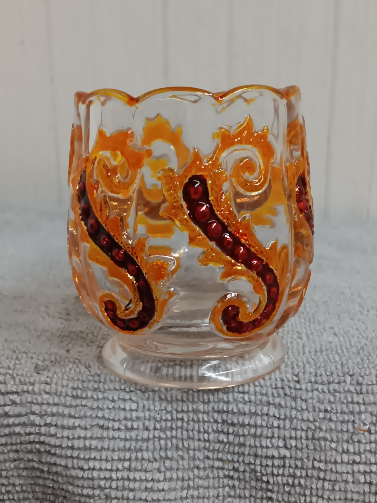 EAPG  National. CHRYSANTHEMUM LEAF Toothpick Holder