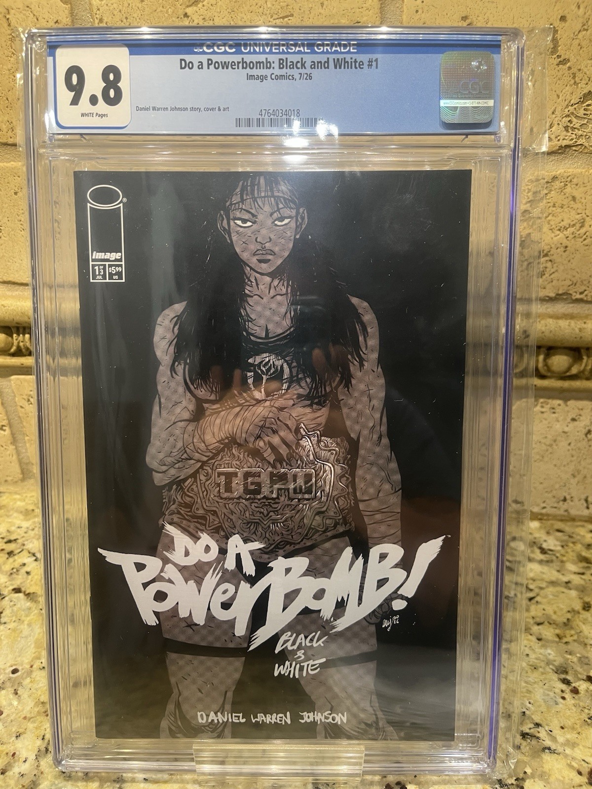 CGC 9.8 Do a Powerbomb: Black & White #1 - Image Comics 2022 - Johnson