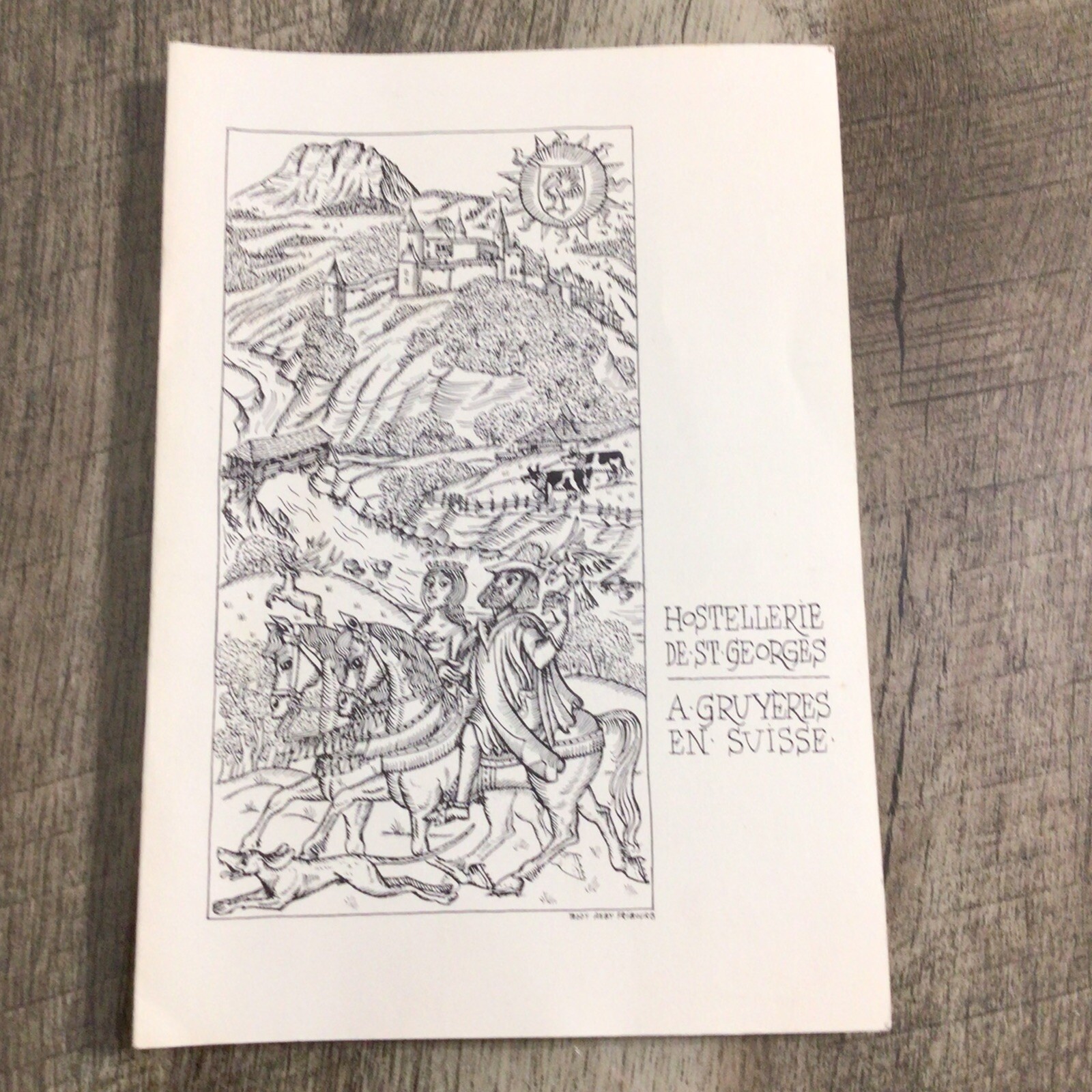 Vintage Hostellerie De Saint Georges Gruyeres Menu Teddy Aeby Fribourg
