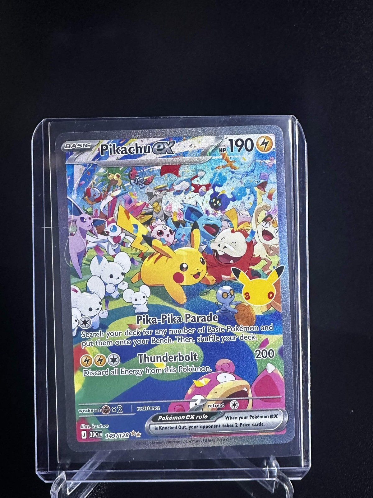 2026 Pokémon 30th Celebration Pikachu ex 149/128 SIR Special Art (NM) 2026 Pokémon 30th Celebration Pikachu ex 149/128 SIR Special Art (NM)