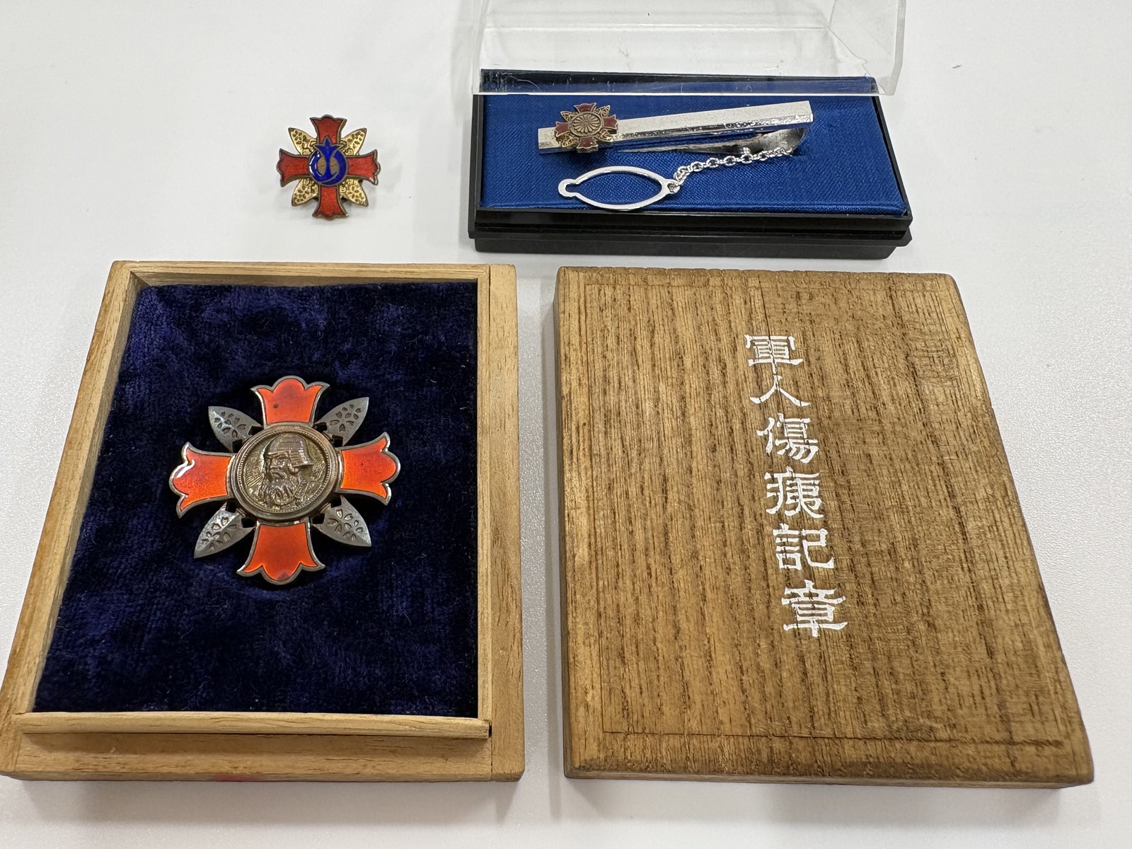 WW2 Japanese Wounded Medal Badge WWII War Wound Army Soldier NAVY with BOX