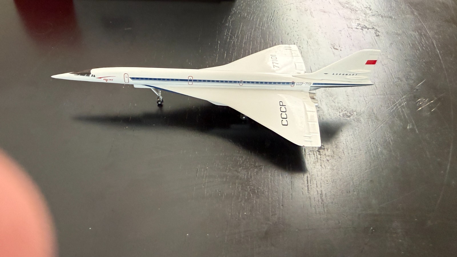 TU- 144 1:400 by Herpa Wings Reg CCCP-77101 1970's colors Rare model. TU- 144 1:400 by Herpa Wings Reg CCCP-77101 1970's colors Rare model.