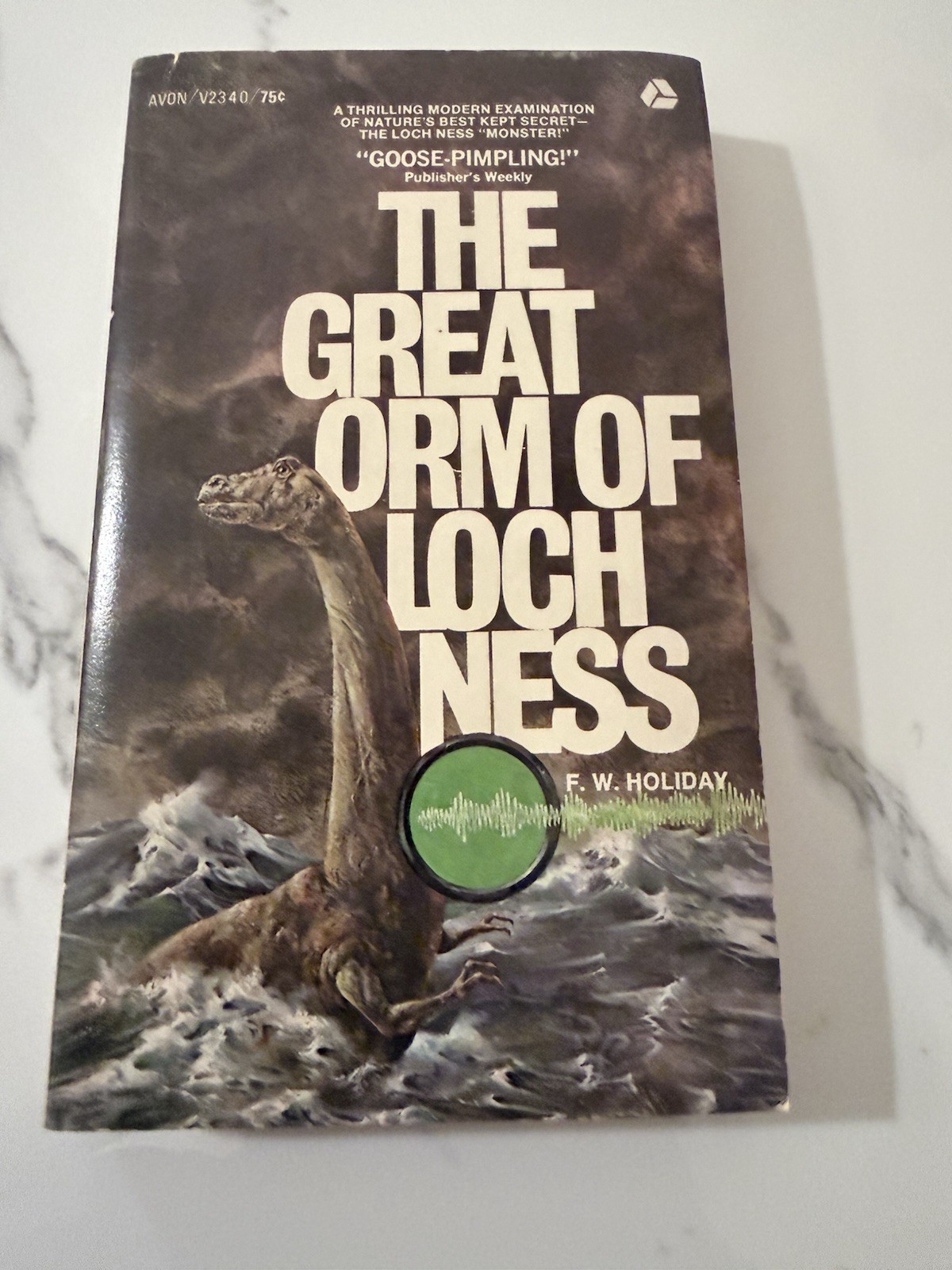 The Great Orm of Loch Ness F.W. Holiday 1970 1st Avon Printing Cryptozoology
