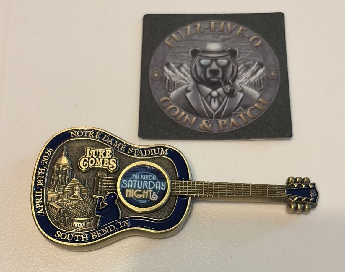 🔥Luke Combs South Bend Indiana Police Notre Dame Event Police Challenge Coin🔥