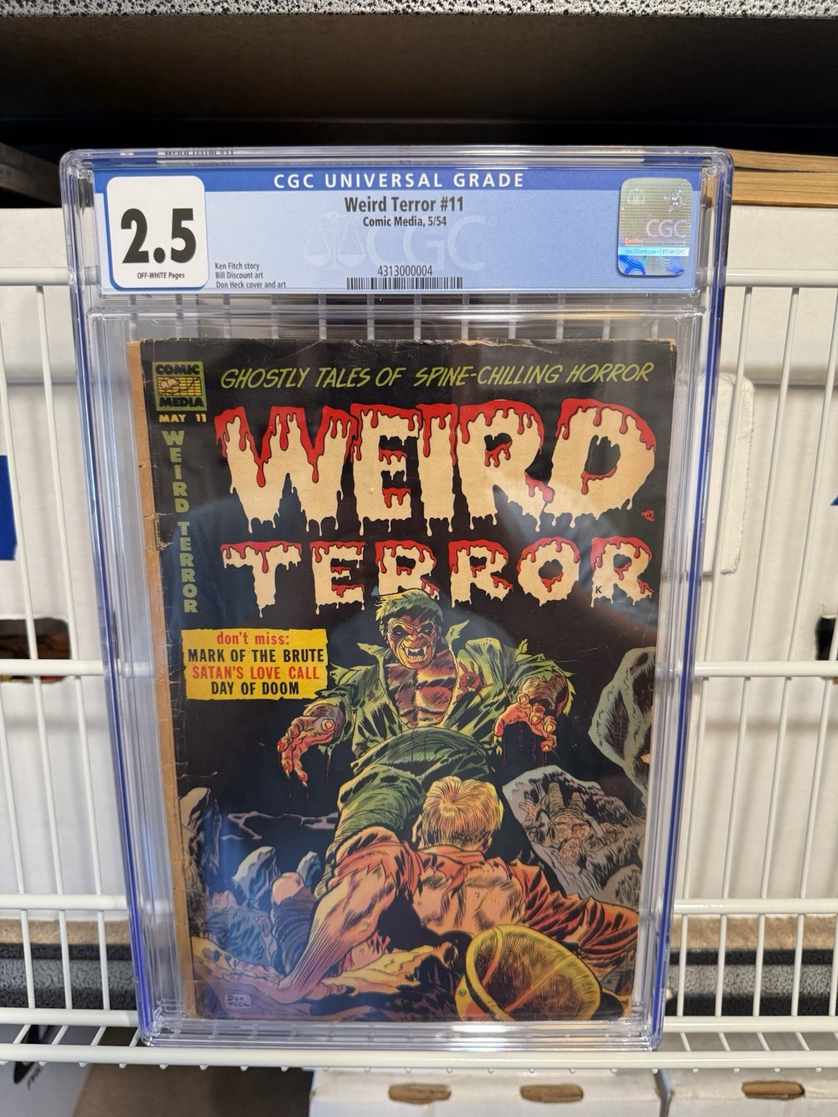 Weird Terror #11 CGC 2.5 1954 Don Heck Cover Pre Code Horror Golden Age PCH GA Weird Terror #11 CGC 2.5 1954 Don Heck Cover Pre Code Horror Golden Age PCH GA