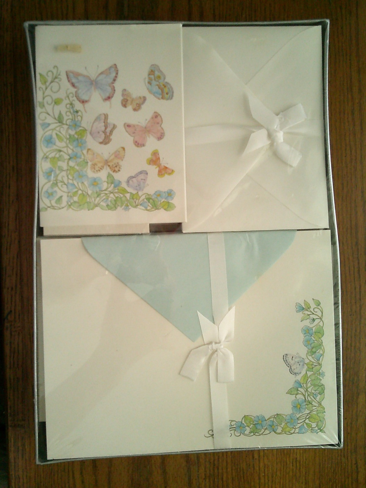 Vintage 1983 Montag Stationery Set Garden Song Butterflies Sheets Notes Envelope