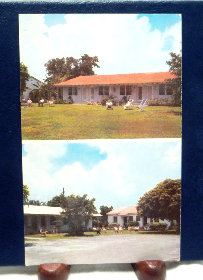 1940s-60s Motel Postcard, Little River Villa Colony , Miami, FL Owner Ben Marks