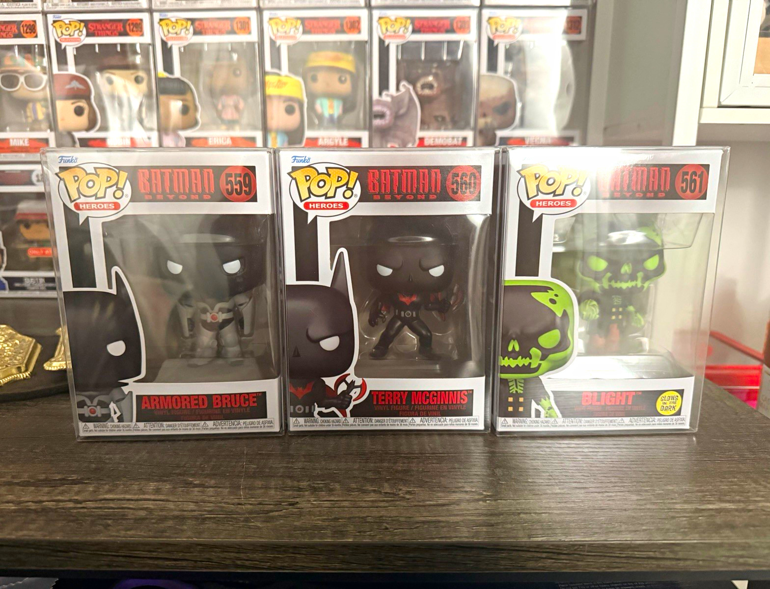 Funko POP Batman Beyond Lot of 3 GITD Vinyl (559-561) Boxed Unopened Funko POP Batman Beyond Lot of 3 GITD Vinyl (559-561) Boxed Unopened