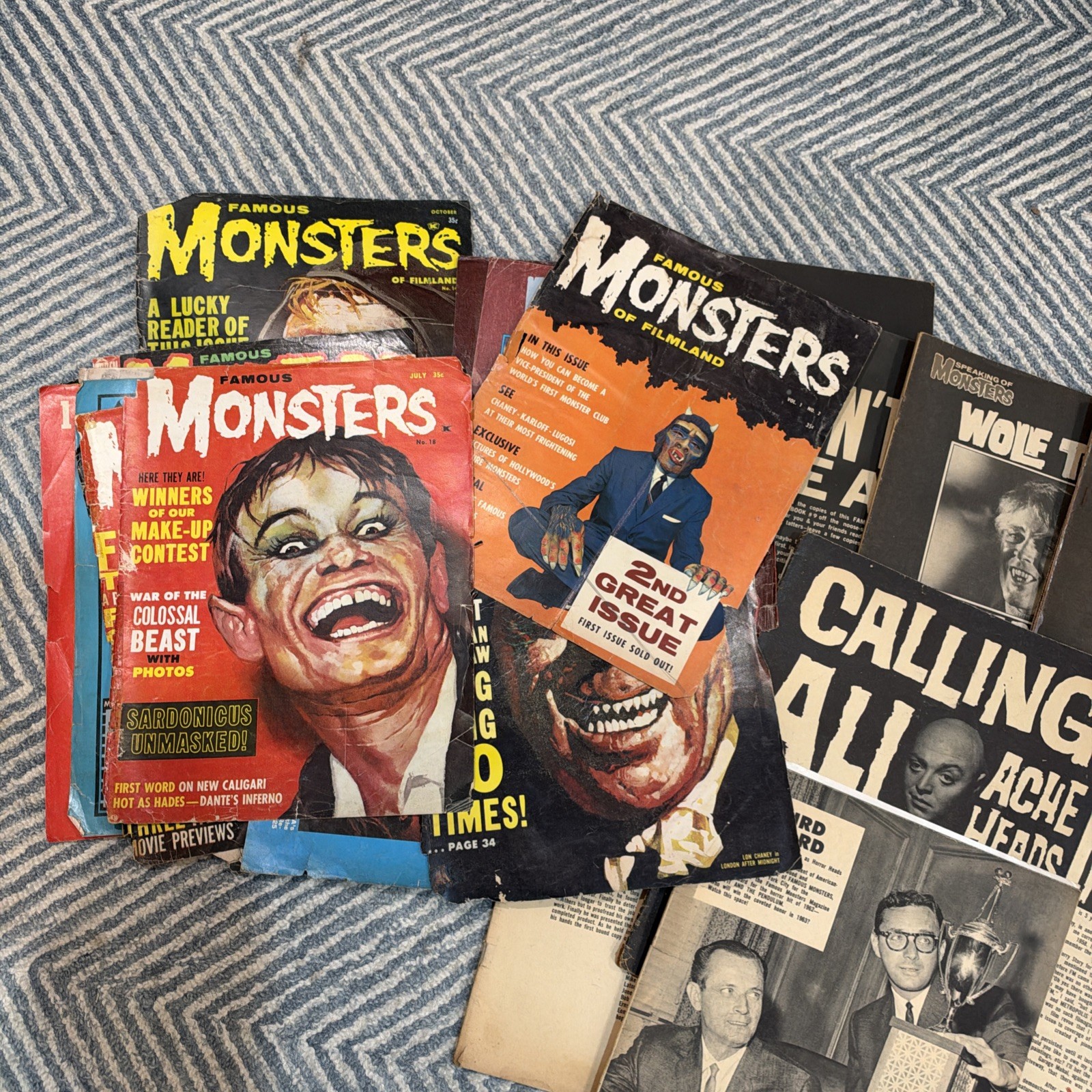 Vintage Famous Monsters Of Filmland Magazine Lot 13 Issues