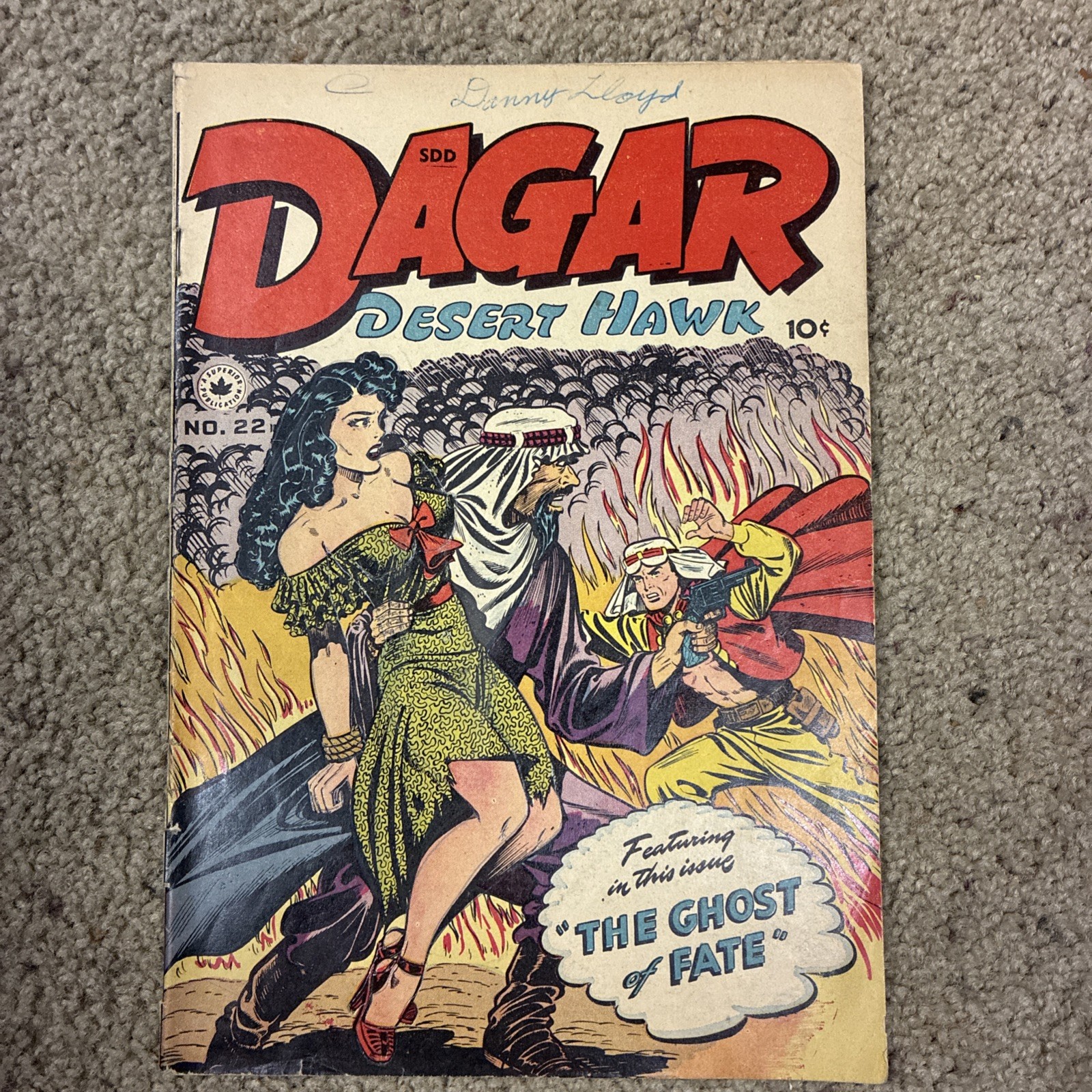 DAGAR DESERT HAWK #22 1949 SUPERIOR CANADIAN EDITION JACK KAMEN BONDAGE COVER 