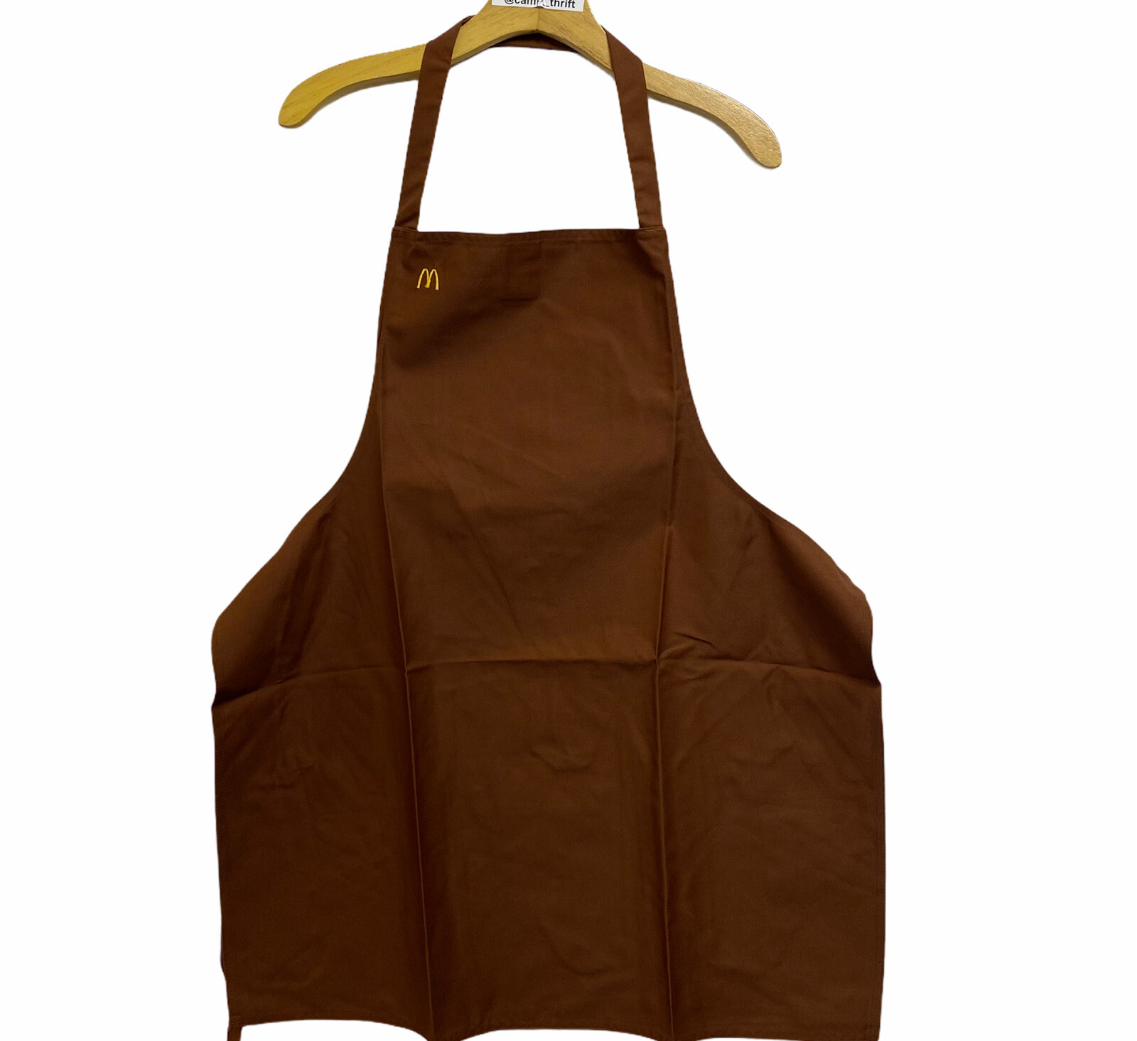 VTG 80s 1986 McDonald’s Fast Food Employee Apron Uniform Burgundy NEW Costume